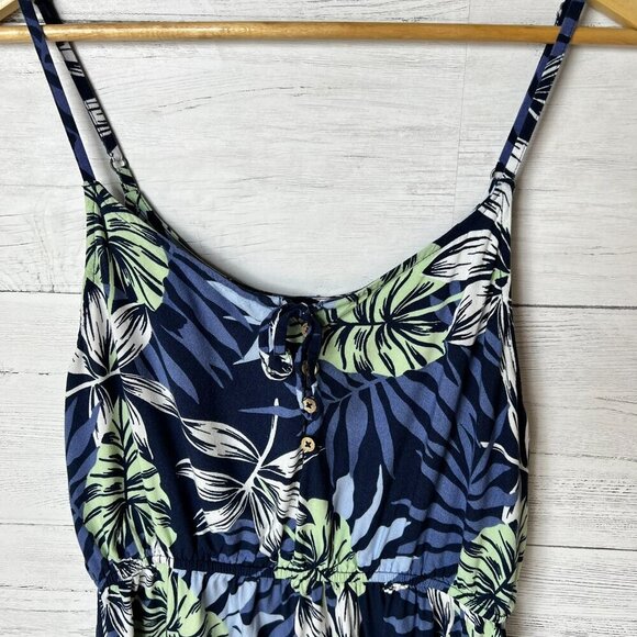 Roxy Dress Juniors Size Medium Blue & Green Everything Is Fine Strappy Mini - Picture 9 of 16